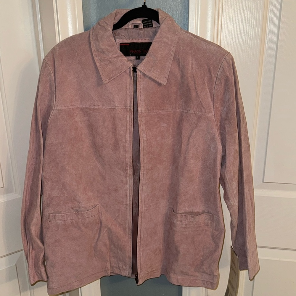Phase two pink suede jacket